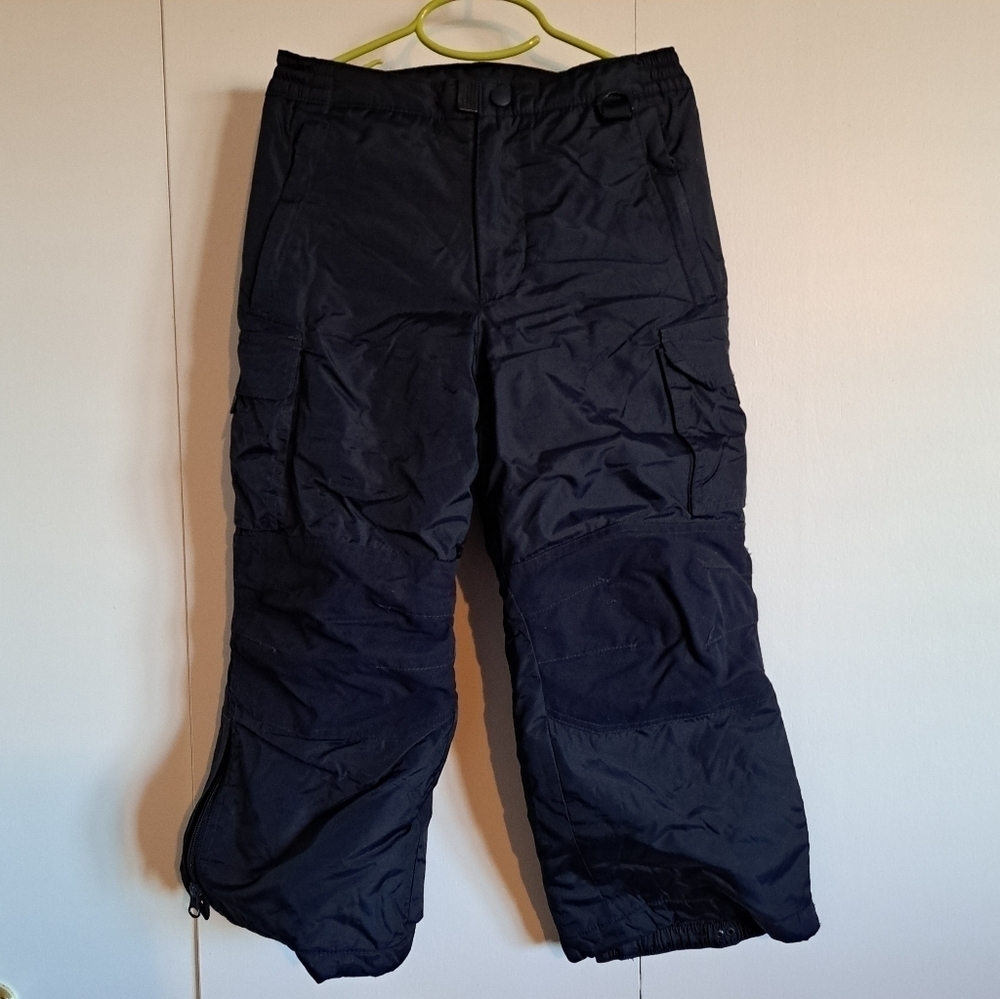 Lands' End boys size 6 black snow pants, warm EUC